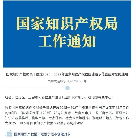 Quangong Machinery Co., Ltd. telah dipilih sebagai calon untuk Perusahaan Demonstrasi Harta Intelek Negara.