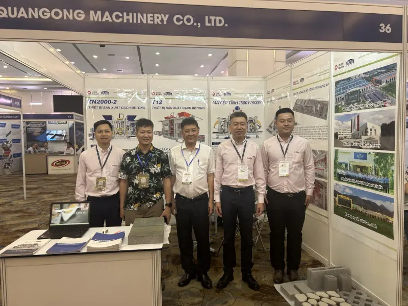 Mendalami Tapaknya dalam Infrastruktur Asia Tenggara! Quangong Machinery Co., Ltd. Bersinar di Pameran Konkrit Vietnam 2026